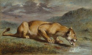 Verwundete Löwin von Pierre Andrieu