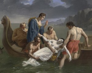 Der Tod von Sappho von Pierre Antoine Augustin Vafflard