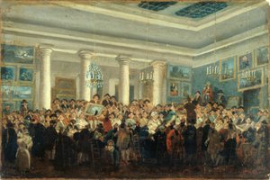 Öffentlicher Verkauf von Gemälden, um 1785