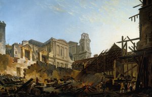 Die Foire Saint-Germain nach dem Brand in der Nacht vom 16. auf den 17. März 1762, 1762