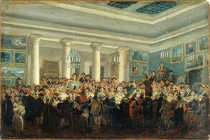 Öffentlicher Verkauf von Gemälden, ca. 1785