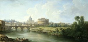 Ansicht der Engelsburg in Rom von Pierre Antoine Demachy