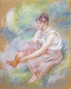 Nach dem Bad von Pierre Auguste Renoir