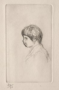 Claude Renoir, der Sohn des Künstlers, im Profil