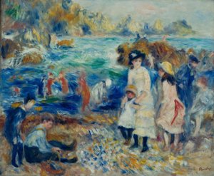 Kinder am Meer in Guernsey von Pierre Auguste Renoir
