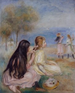 Mädchen am Meer, ca. 1875 von Pierre Auguste Renoir