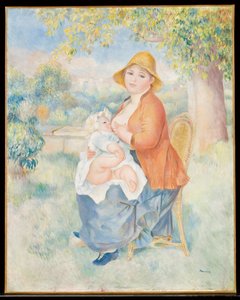 Das Kind an der Brust, 1886 von Pierre Auguste Renoir
