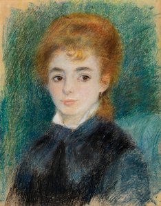 Dame mit kastanienbraunem Haar, ca. 1875-78 von Pierre Auguste Renoir