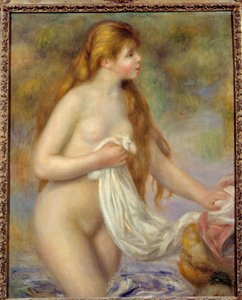 Langhaarige Badende von Pierre Auguste Renoir
