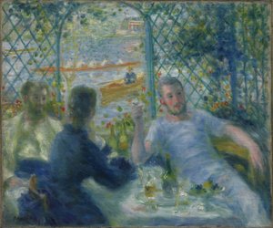 Mittagessen im Restaurant Fournaise (Das Ruderer-Mittagessen) von Pierre Auguste Renoir