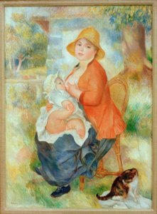 Mutterschaft. Frau stillt ihr Kind