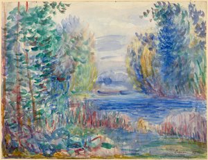 Flusslandschaft (1890) von Pierre Auguste Renoir