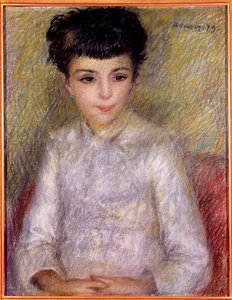 Porträt eines jungen Mädchens. Gemälde von Pierre Auguste Renoir (1841-1919)