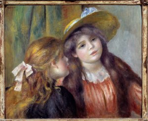 Porträt von zwei Mädchen. Gemälde von Pierre Auguste Renoir