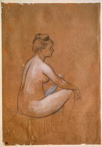Sitzende Badende. Gemälde von Pierre-Auguste Renoir