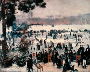 Schlittschuhläufer im Bois de Boulogne in Paris von Pierre Auguste Renoir