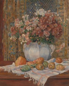 Stillleben mit Blumen und Feigenkaktus, ca. 1885