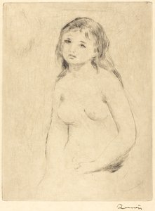 Studie für eine Badende, späte 19. - frühe 20. Jahrhundert von Pierre Auguste Renoir