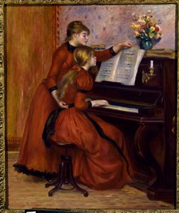 Die Klavierstunde Gemälde von Pierre Auguste Renoir (1841-1919)