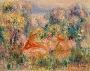 Zwei Frauen in einer Landschaft von Pierre Auguste Renoir