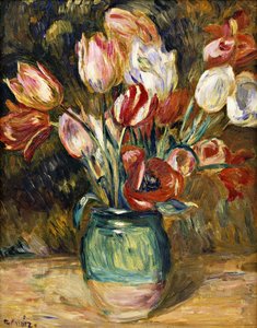 Vase mit Blumen, 1888-89 von Pierre Auguste Renoir