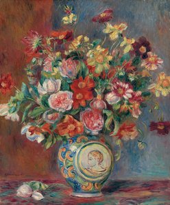 Vase mit Blumen, 1881 von Pierre Auguste Renoir