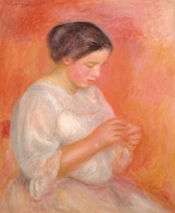 Frau beim Nähen