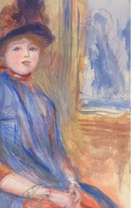 Junges Mädchen im blauen Kleid, ca. 1890