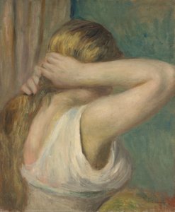 Junges Mädchen mit erhobenen Armen, ca. 1895 von Pierre Auguste Renoir