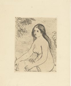 Sitzende nackte Frau