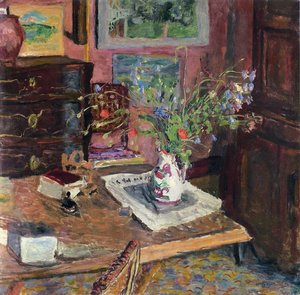 Innenraum mit Blumen, ca. 1910