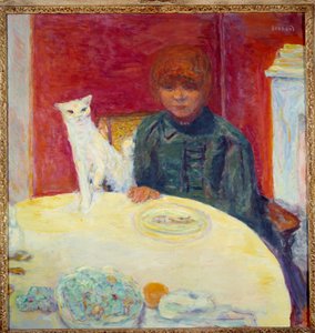 Die Frau mit der Katze oder die Katze fordert von Pierre Bonnard