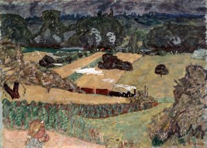 Landschaft mit Güterzug, 1909