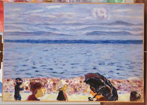 Der Strand, Blaues Meer, ca. 1930