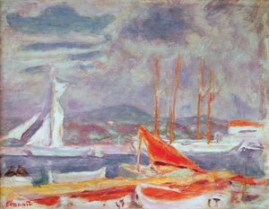 Der Hafen von St. Tropez, ca. 1914