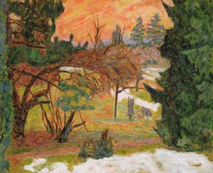 Die Wäscheleine im Park von Le Grand-Lemps, ca. 1917