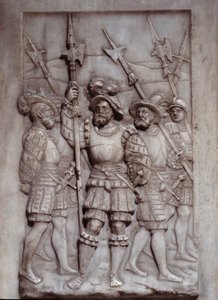 Soldaten (Detail) der Basreliefs des Grabes von Franz I. (1494-1547) von Pierre Bontemps (1505/1510-1568/1570)
