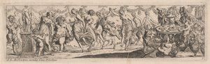Tanzende Nymphen und Satyrn von Pierre Brebiette