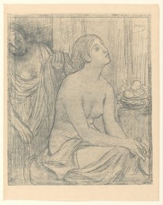 Frau bei ihrer Toilette von Pierre Cécile Puvis de Chavannes