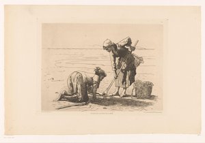 Vissers aan de kustlijn von Pierre Celestin Billet