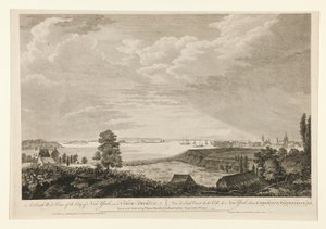 Eine Südwestansicht der Stadt New York von Pierre Charles Canot