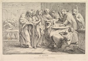 Die Taufe, ca. 1734 von Pierre Charles Tremolieres
