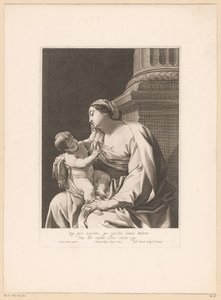 Maria mit Kind am Fuß einer Säule von Pierre Daret