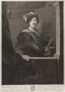 Porträt von Hyacinthe Rigaud von Pierre Drevet