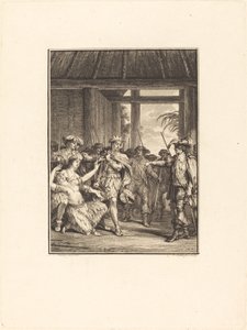 Die Entdeckung der Neuen Welt von Pierre Duflos after Jean Michel Moreau