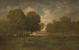 Ein Fluss in einer Wiese, wahrscheinlich späte 1830er bis frühe 1840er Jahre