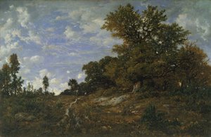 Am Waldrand bei Monts-Girard, Fontainebleau-Wald, 1852-54 von Pierre Etienne Theodore Rousseau