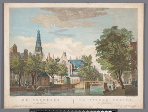Ansicht der Oude Kerk in Amsterdam von Pierre Fouquet