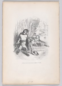 Der Tiger schlich sich heimlich heran, der Dolch in seiner Hand aus Szenen aus dem Privatleben a..., ca. 1837-47 von Pierre Francois Godard