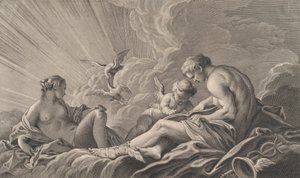 Liebe unterrichtet von Merkur von Pierre François Basan